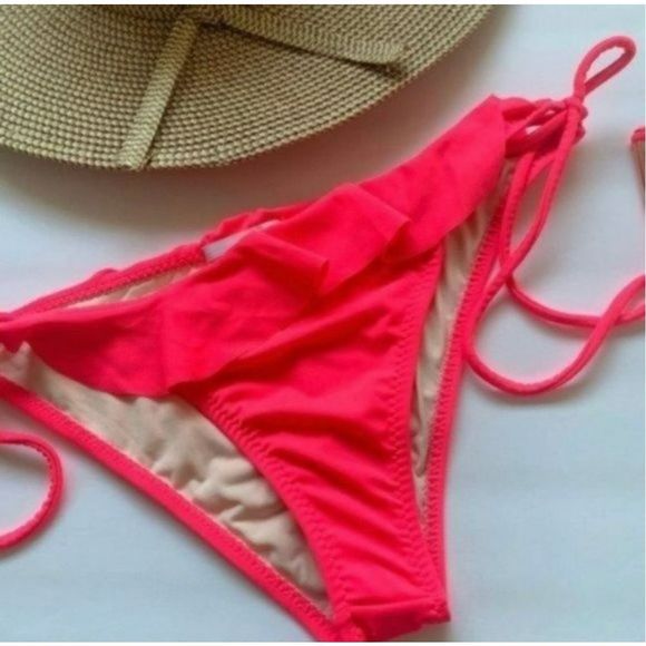 Eberjey So Wild Willow Bikini Bottom Pink Flash Size L - Picture 5 of 8
